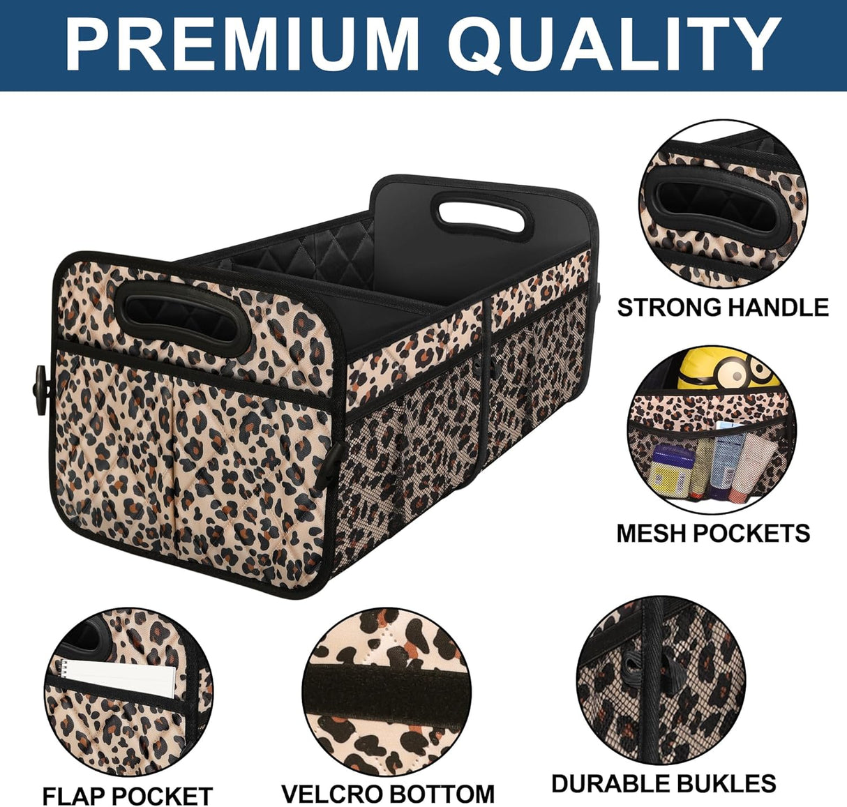 Organizador de Maletero Deosk, 70L, 6 Compartimentos, Plegable