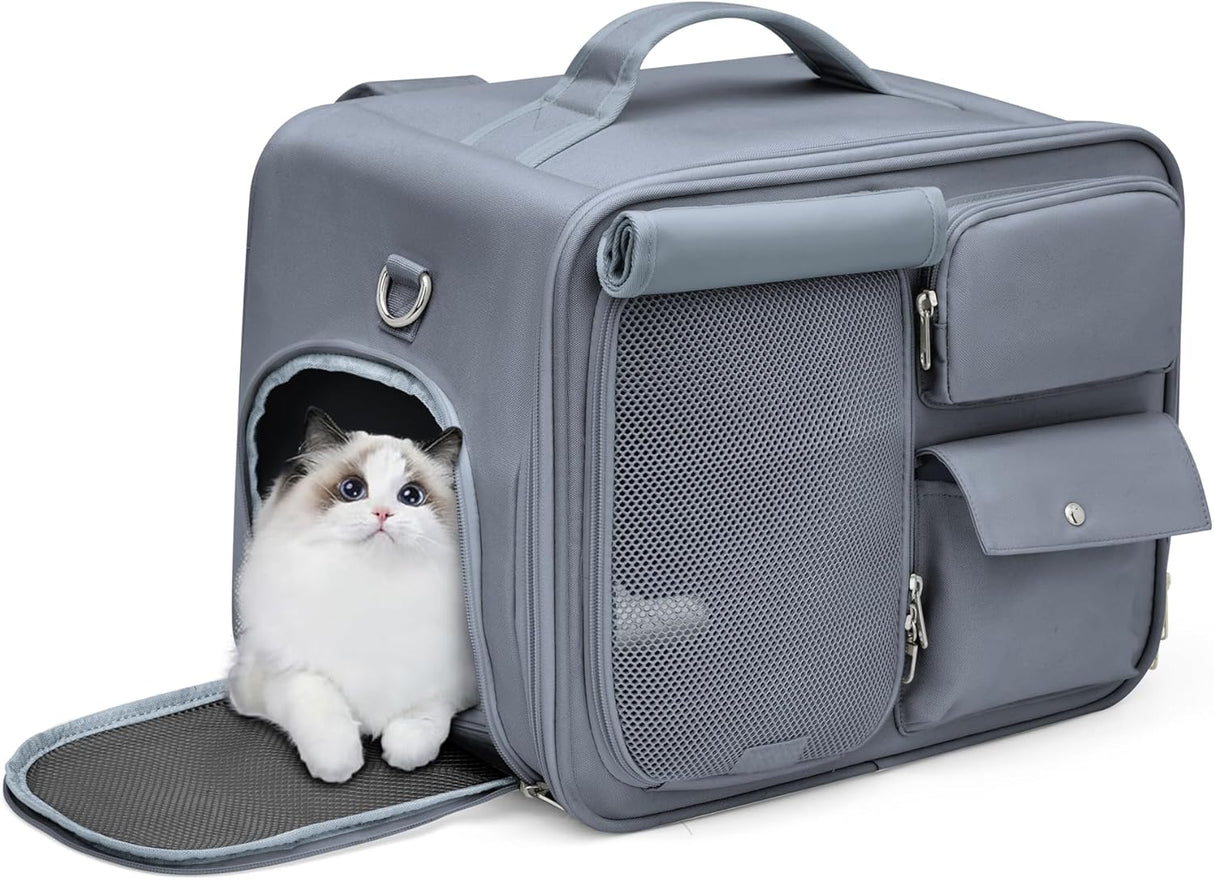 Mochila Transportadora Grande para Gatos y Perros, Aprobada