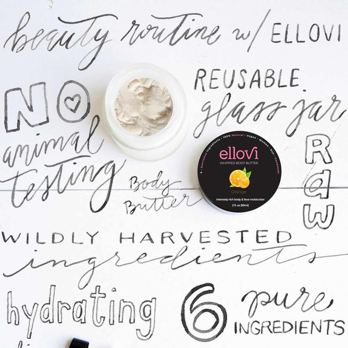 Manteca corporal natural y vegana - 6 ingredientes esenciales