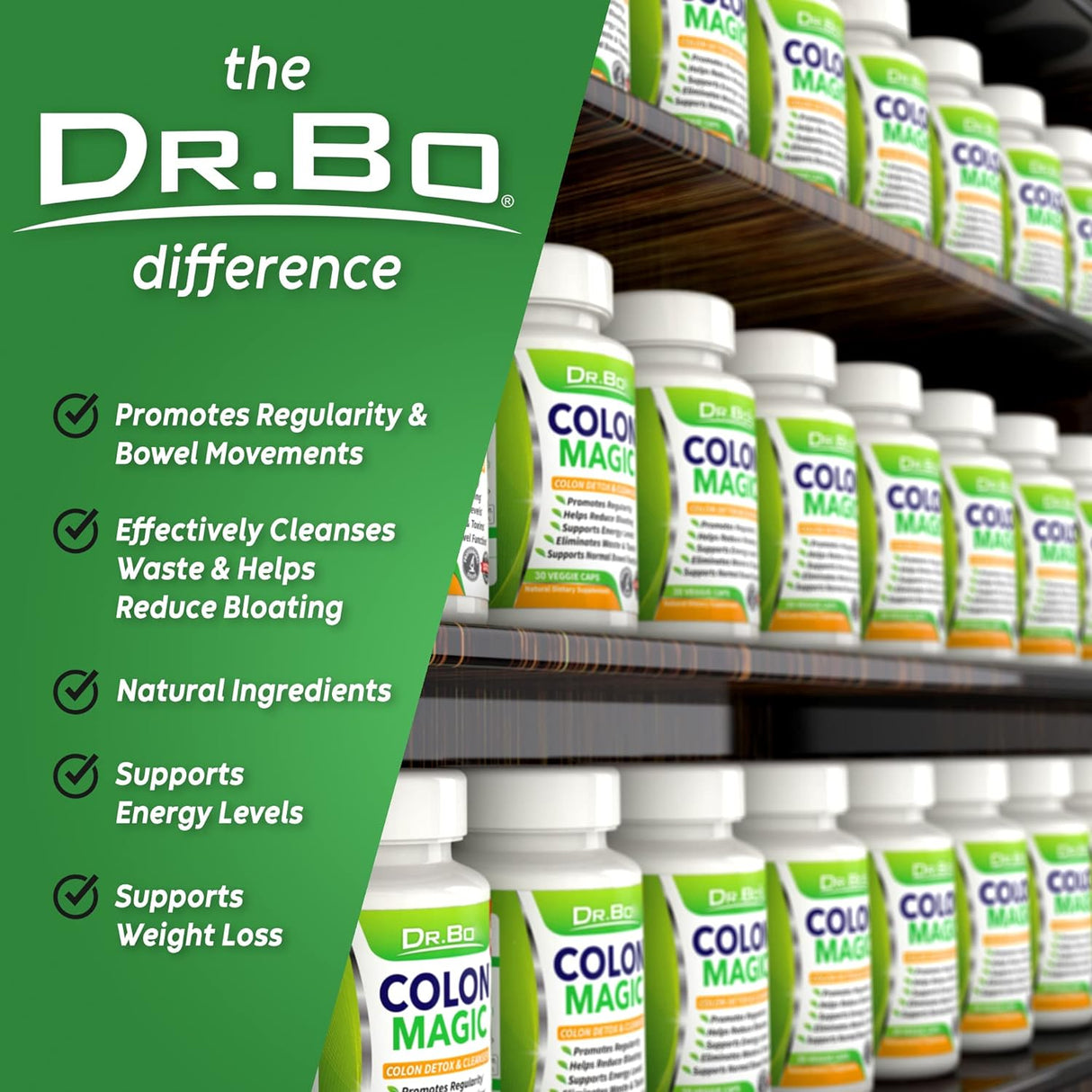 Píldoras limpiadoras intestinales naturales para hinchazón