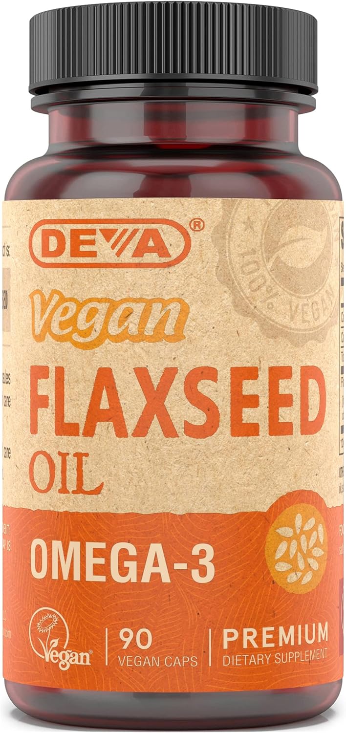 Aceite de Linaza Vegano DEVA - 90 Cápsulas Vegetales