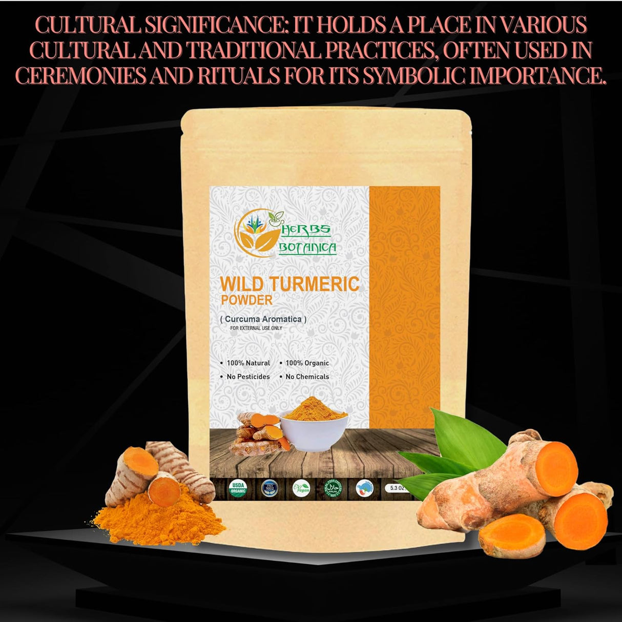 Polvo de cúrcuma silvestre para acné y manchas oscuras