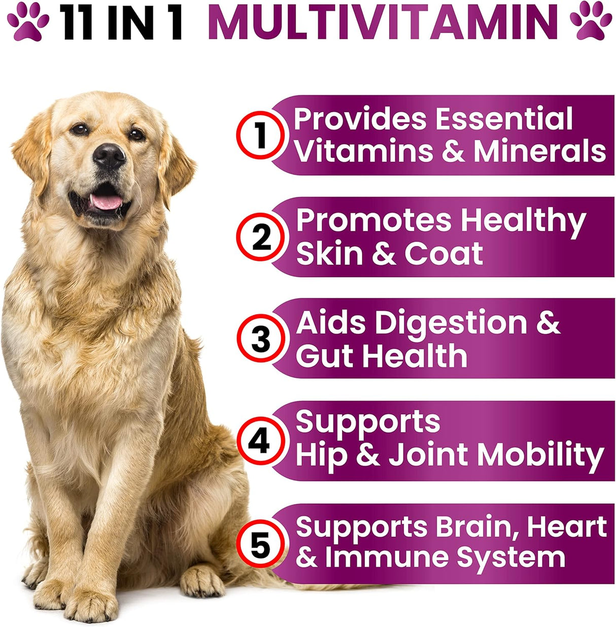 Vitaminas Multivitamínico masticable para perros