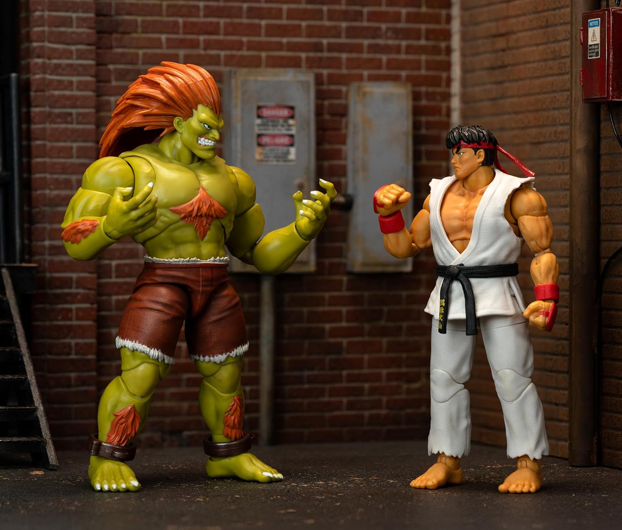 Figura Blanka Street Fighter II Jada, 1:12, articulada, accesorios, 7