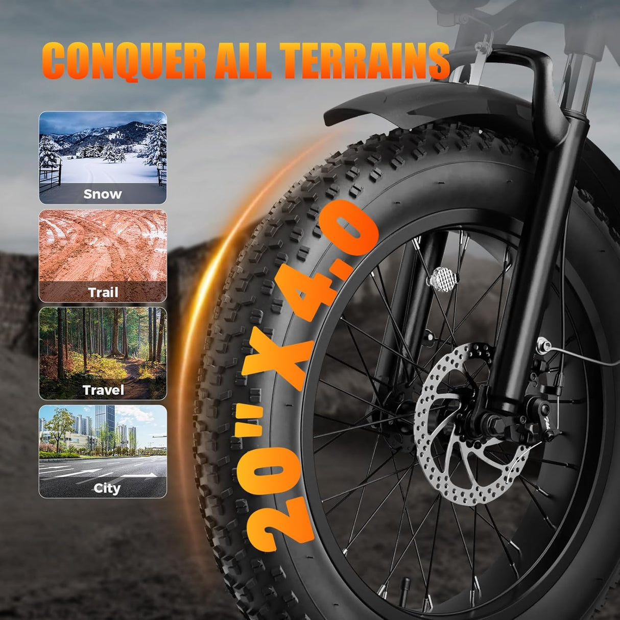 Bicicleta Eléctrica Jasion RetroVolt 1500W, 30MPH, 70 Millas