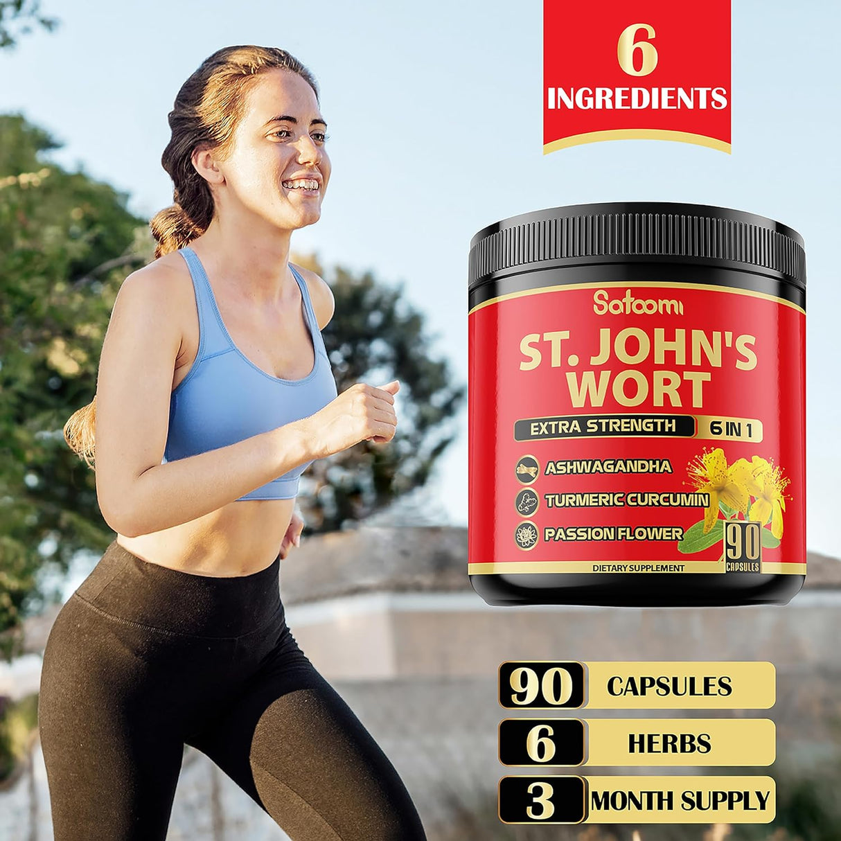 Suplemento Extracto de Hierba Ashwagandha Cúrcuma