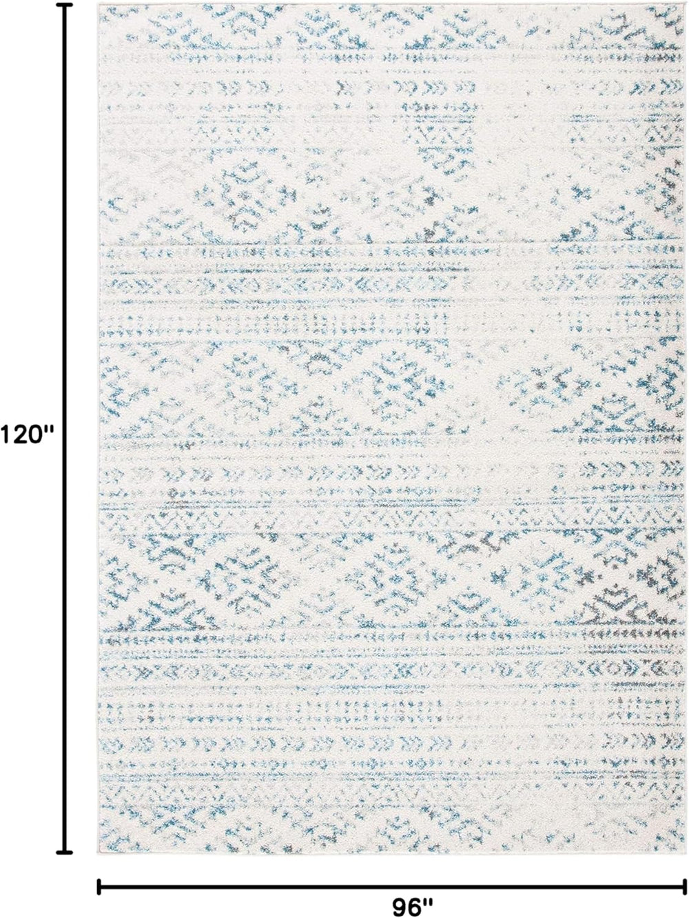 Alfombra de área Tulum - Diseño tribal marroquí, fácil cuidado