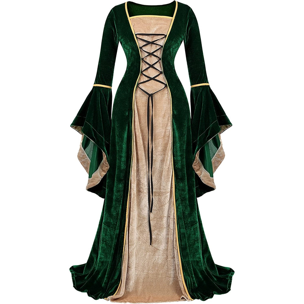 Disfraces de terciopelo medieval verde talla M