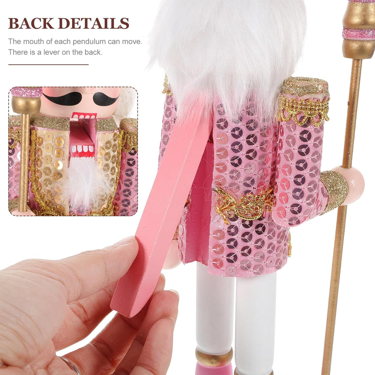 Adornos Navideños Garneck, Nutcracker con Bastón y Corona, 11.79