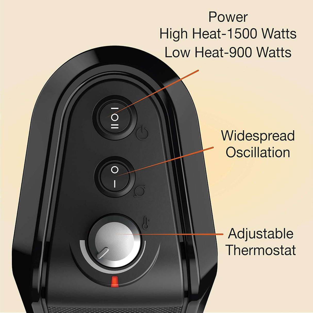 Calentador de espacio de torre de cerámica oscilante
