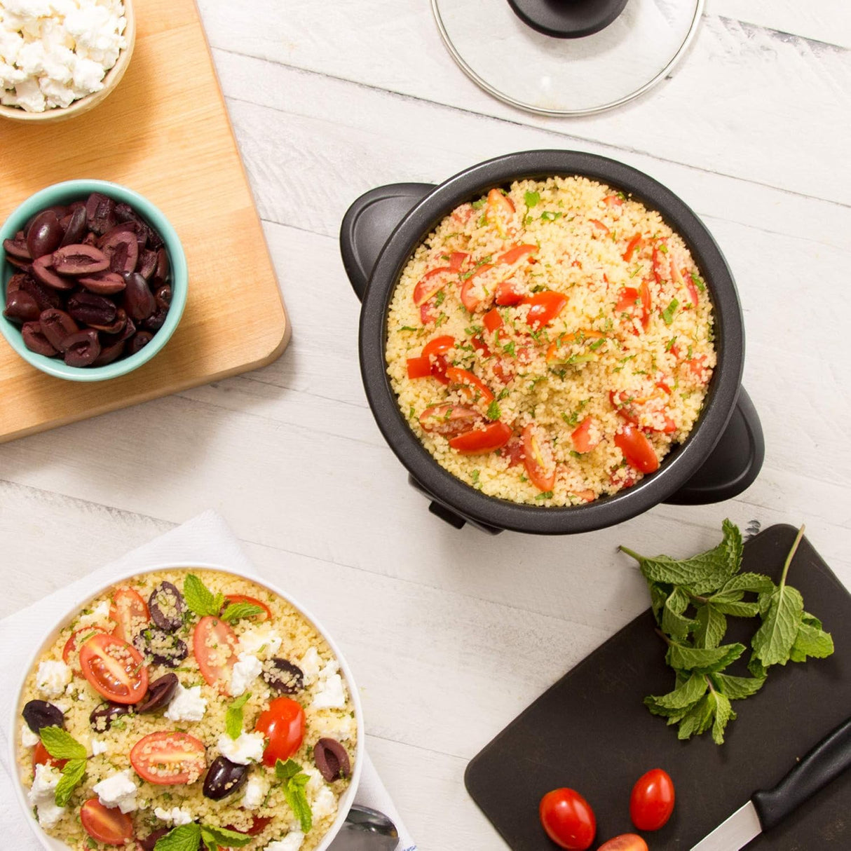 Olla arrocera DASH Mini con función mantener caliente, 0.5 qt