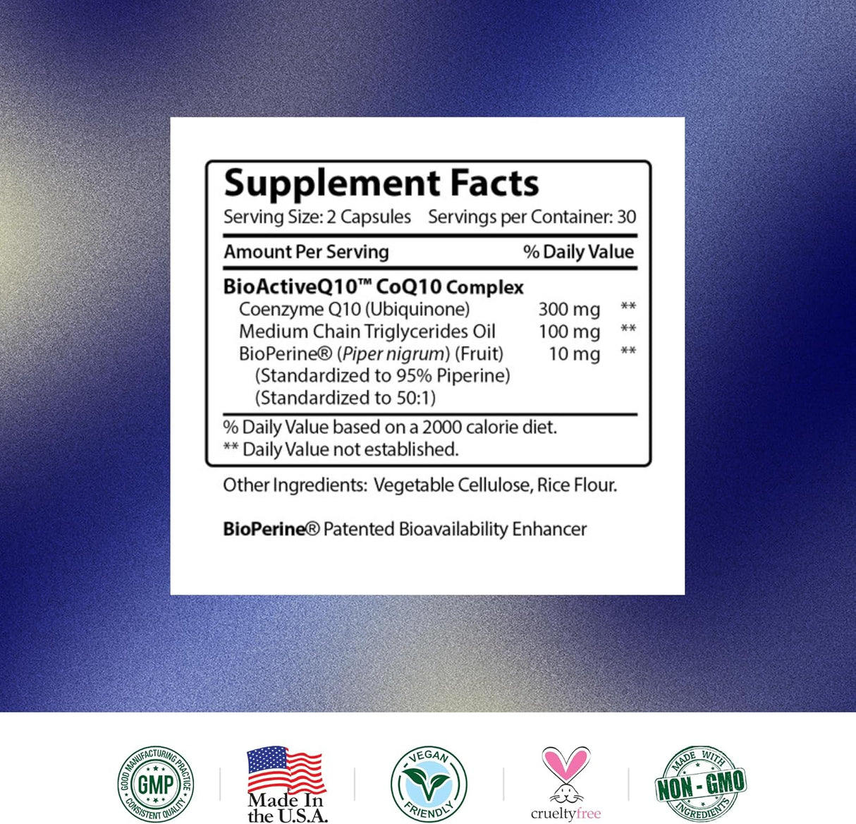 Research Verified CoQ10 Suplemento de 300mg, Absorción Mejorada