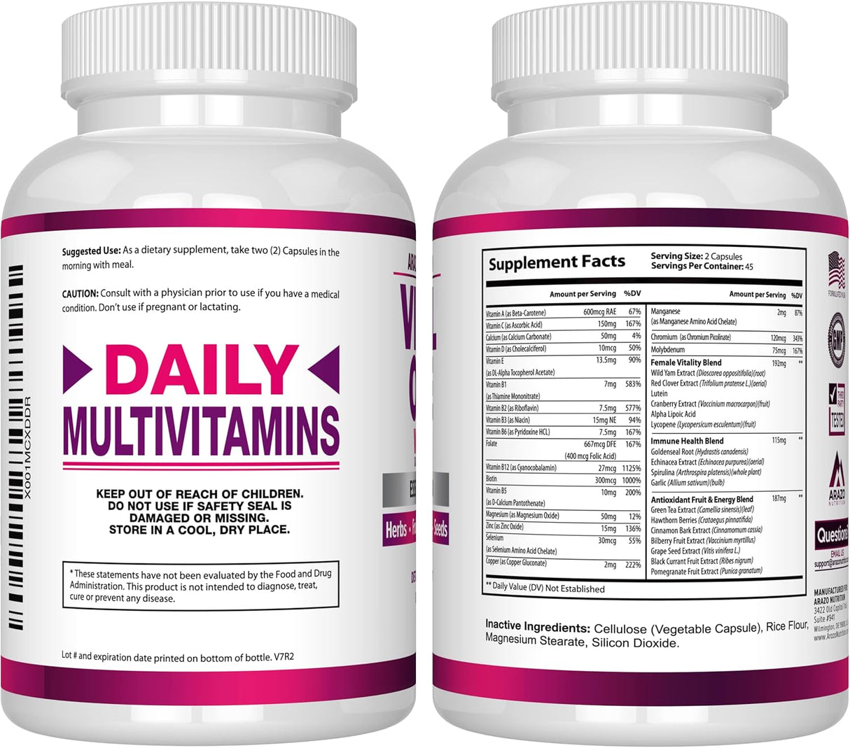 Suplementos Nutrition Vital One Multivitamínico para mujer