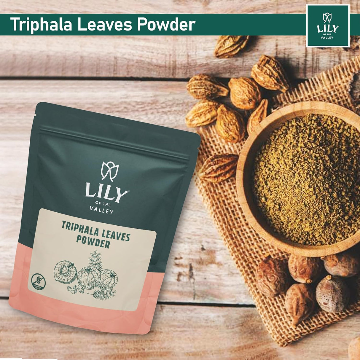 Suplemento Triphala Powder Mezcla de amla haritaki 16 onzas