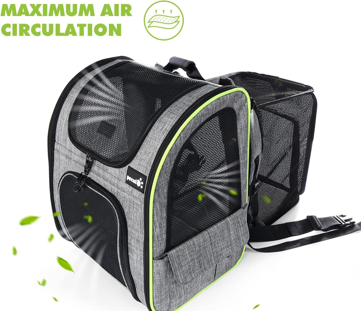 Mochila de transporte para gatos con malla transpirable