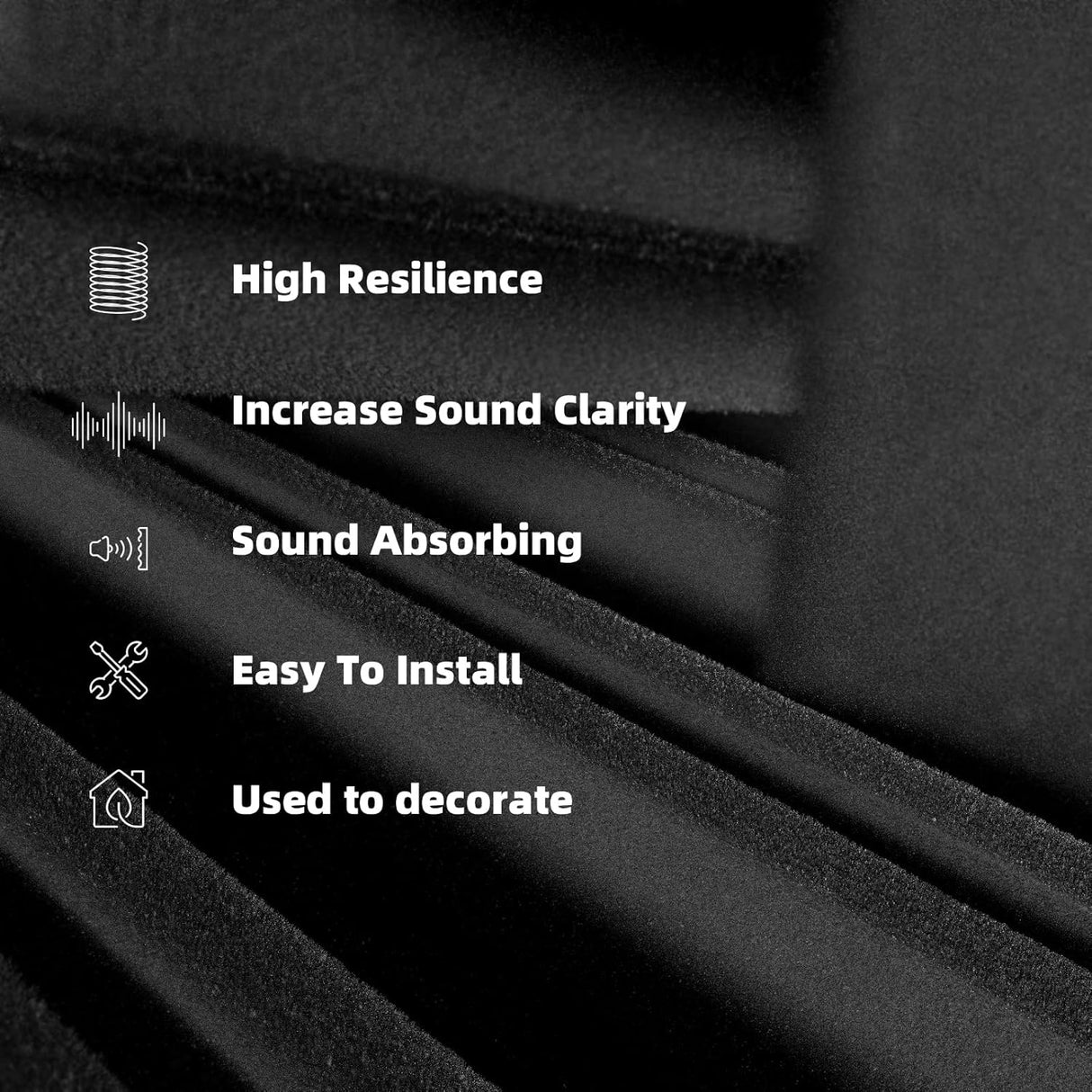 Paneles Acústicos Autoadhesivos LIGHTDESIRE, 12x12x2 pulgadas