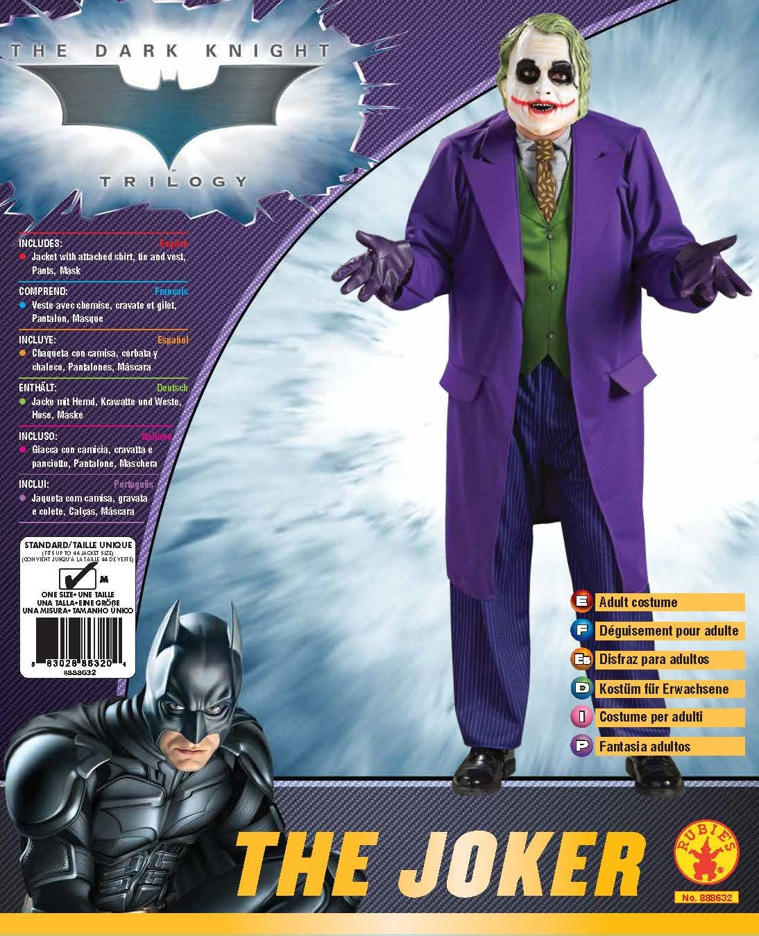 Disfraz de Rubie's Batman The Dark Knight Joker Deluxe,