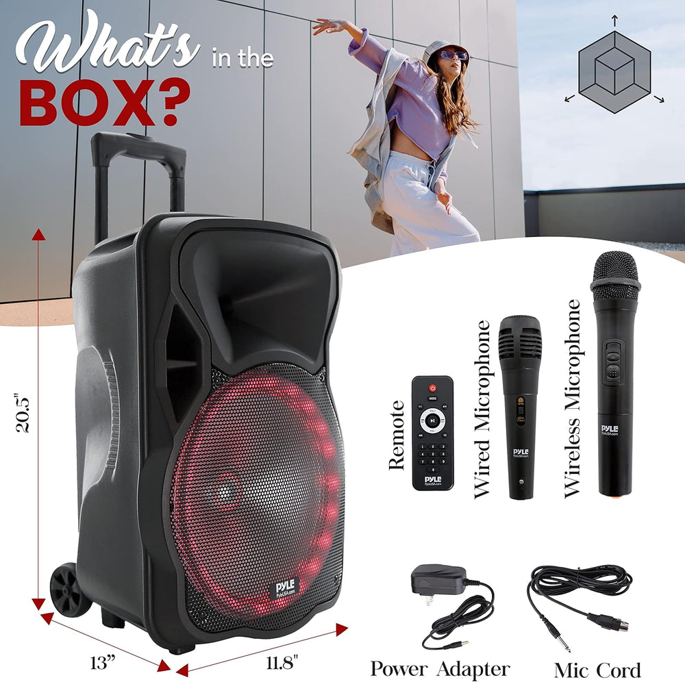 Altavoz PA portátil Bluetooth de 300 W PYLE-PRO PPHP1251BW