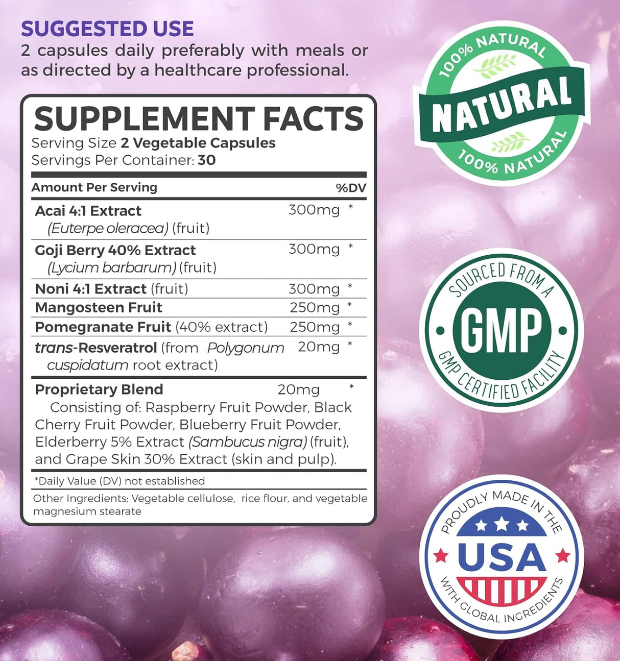 Suplementos Alimenticios súper antioxidante