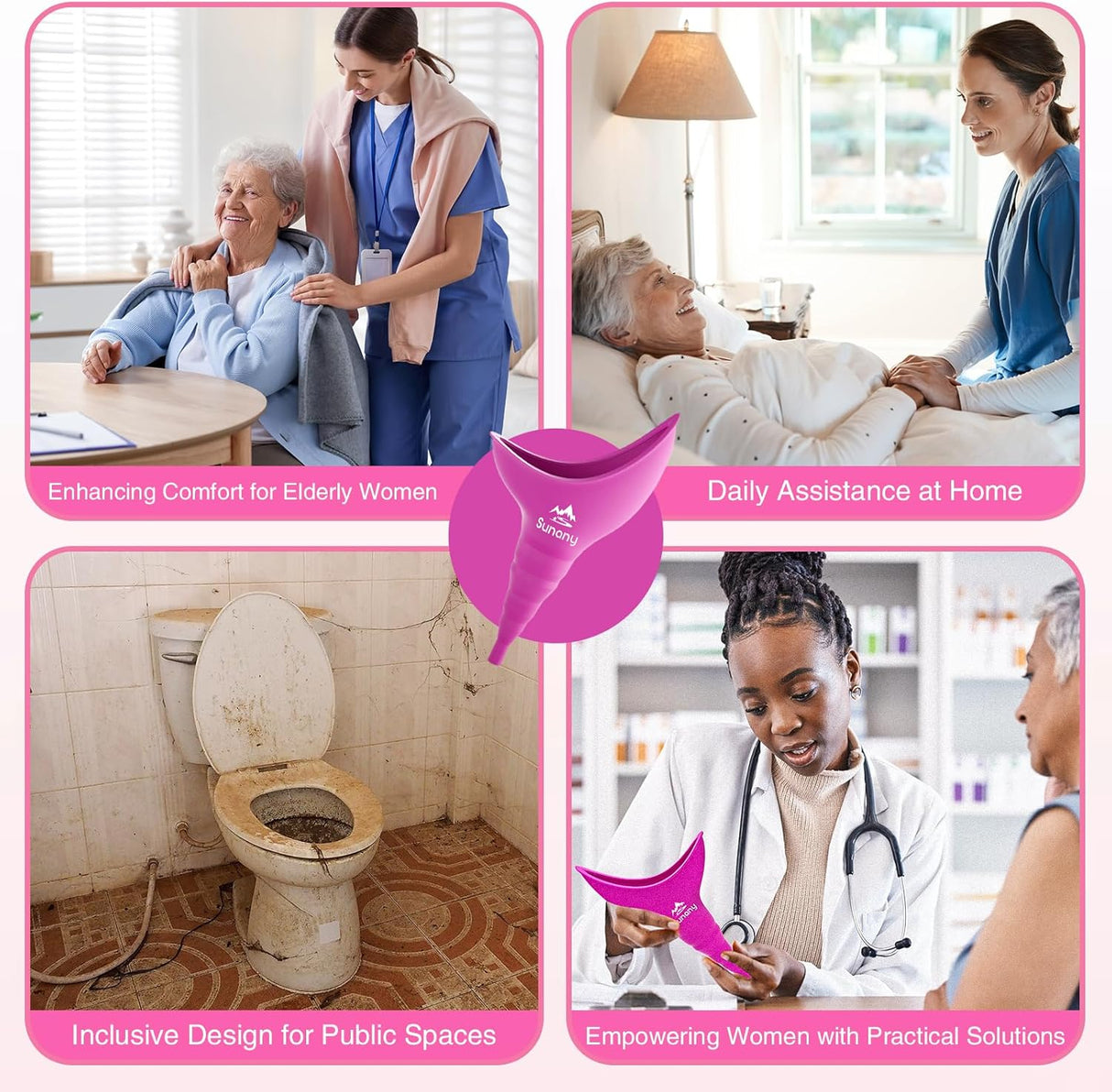 Pee Funnel Femenino Reutilizable Silicona Fácil Uso Modelo