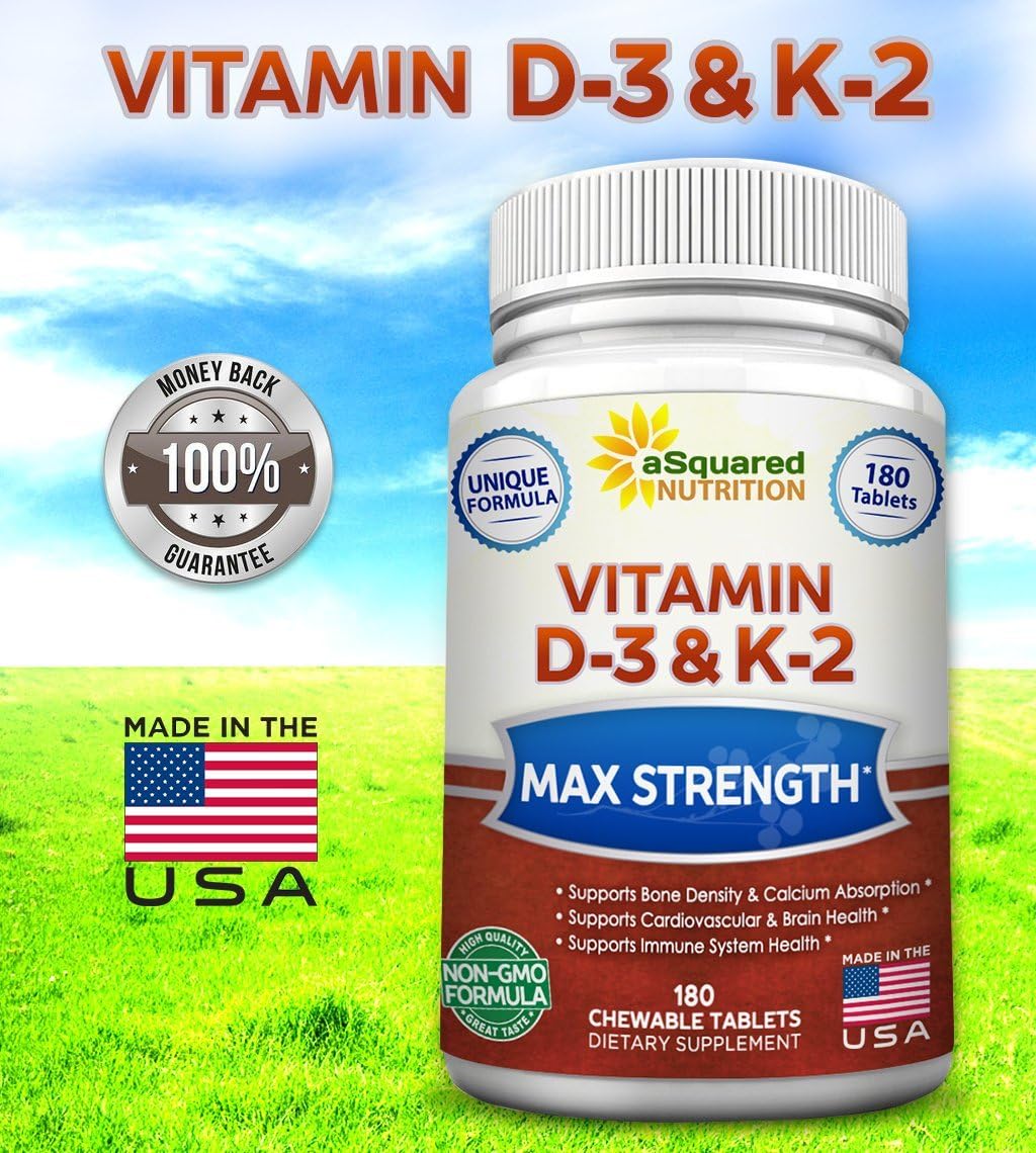 Suplemento Nutrition Vitamina D3 con K2-180 masticables