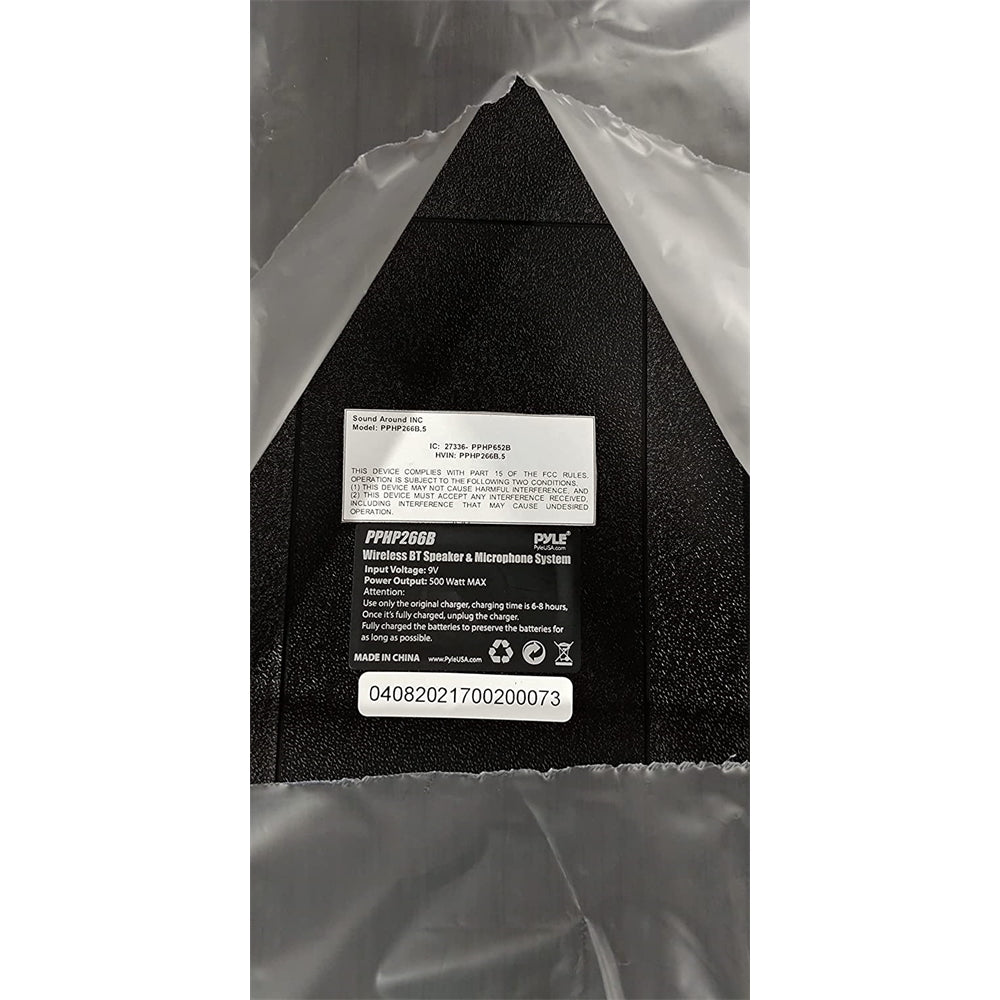 Parlante con Bluetooth sistema de micrófono 500W PPHP266B.5