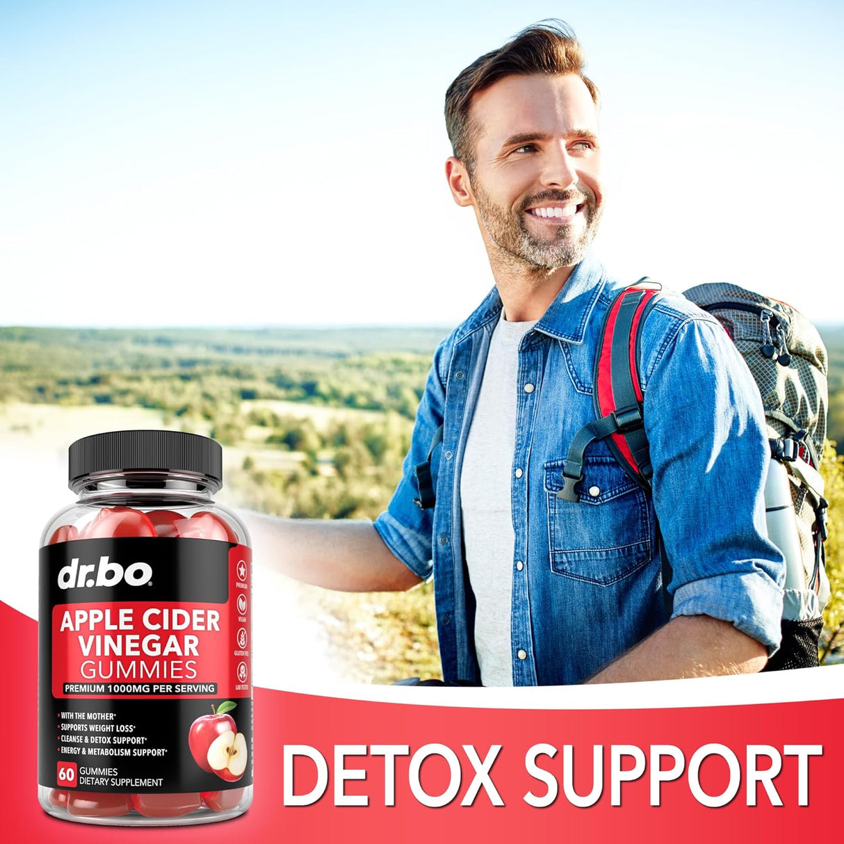 Gomitas de vinagre de sidra de manzana desintoxicación