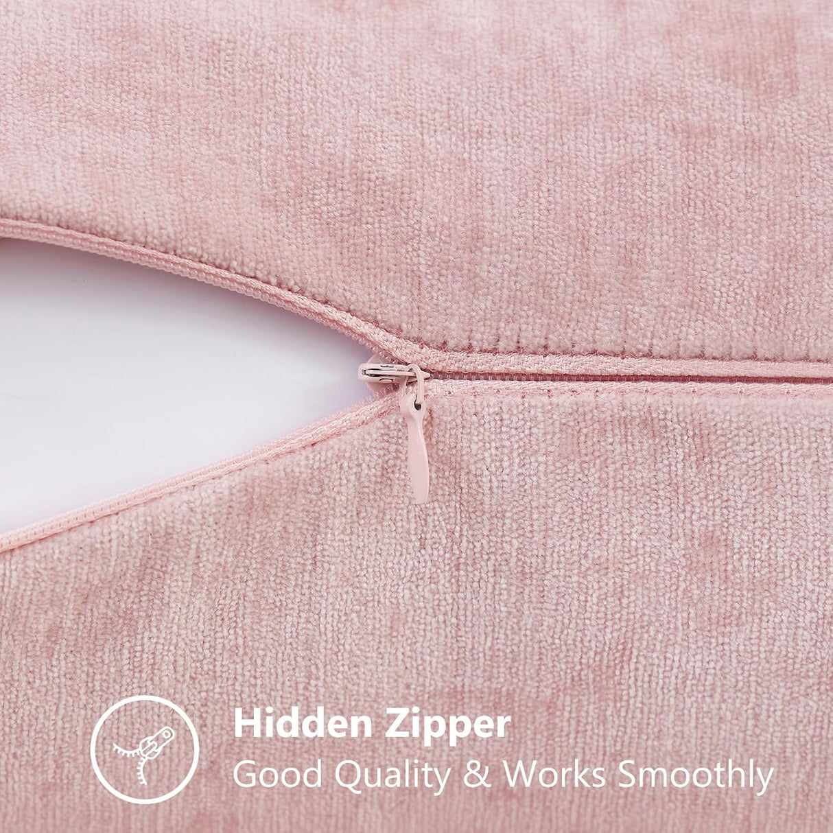 Fundas de cojín decorativas decorUhome 12x20, set de 2, chenilla