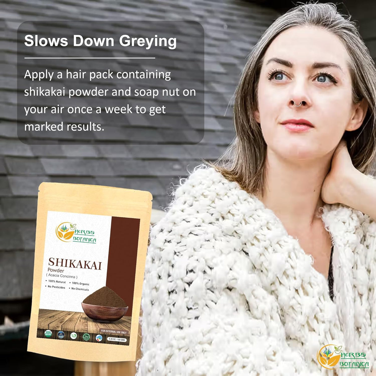 Polvo de Shikakai Puro Acacia Concinna para Cabello