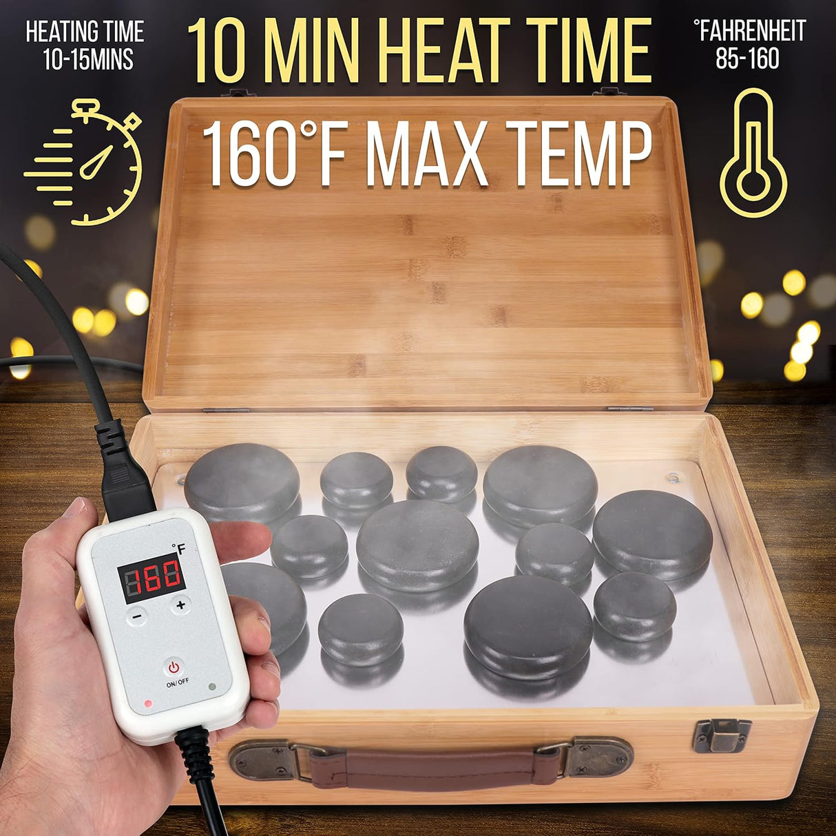 Piedras para Masajes Juego 12 SereneLife PSLMSGST65.5