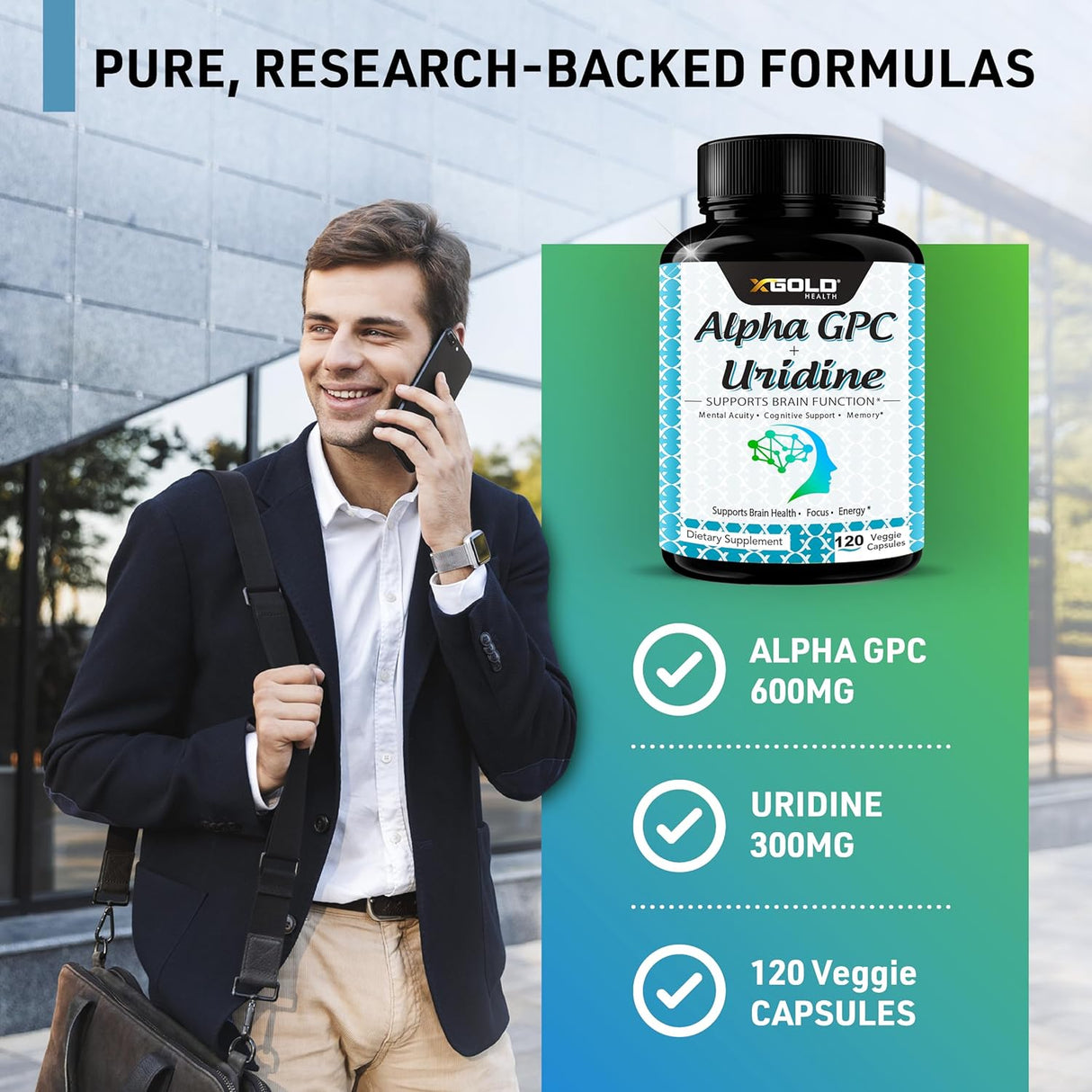 Suplemento Nootrópico 2-en-1: Mejora Enfoque, Energía y Rendimiento