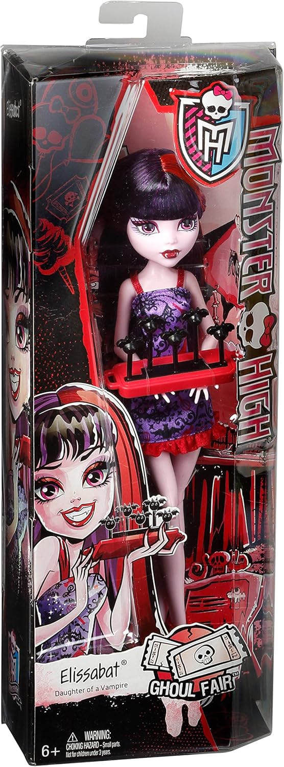 Muñeca Elissabat Ghoul Fair de Mattel, muñeca de colección CHW71