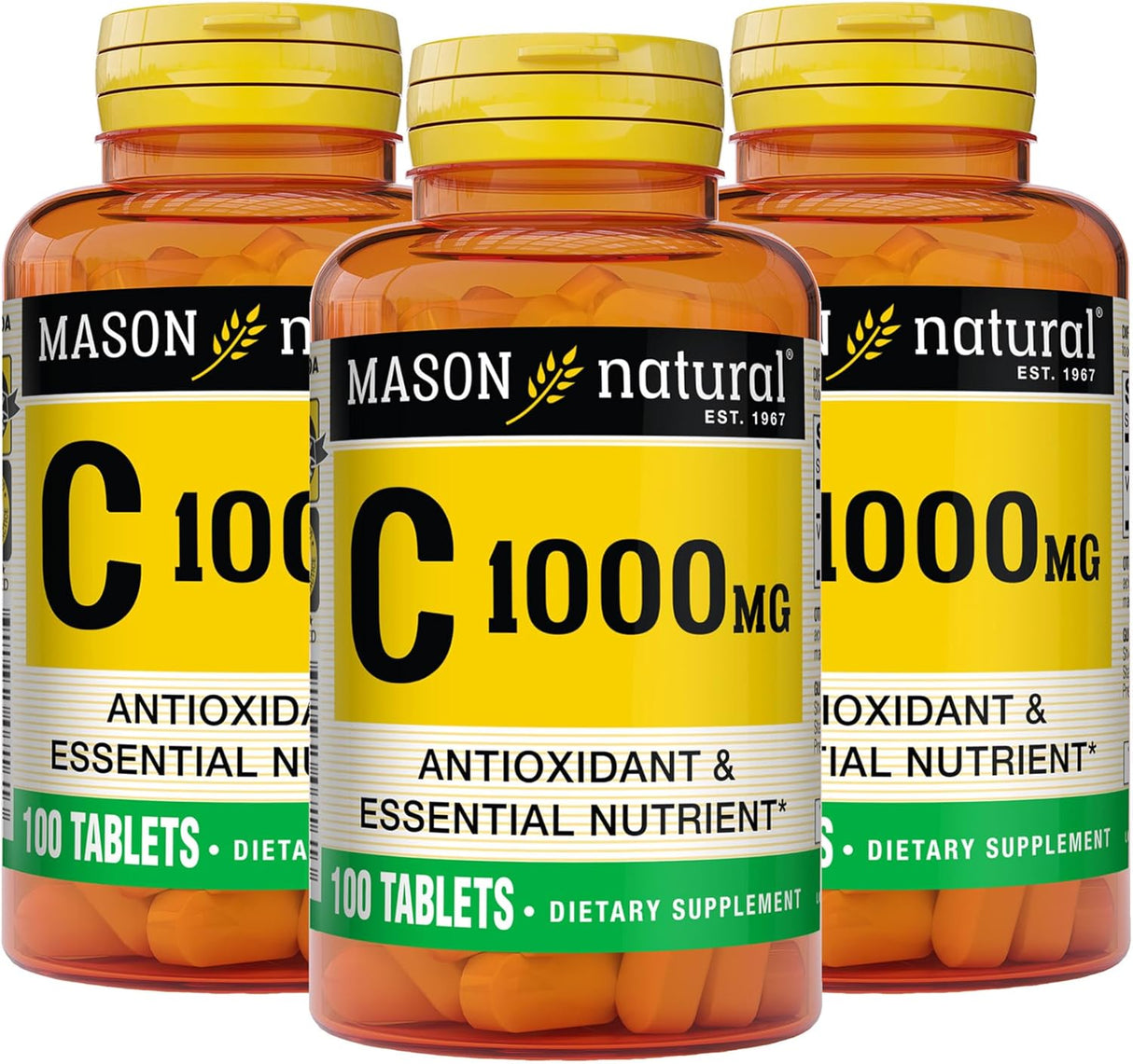 MASON NATURAL Vitamina C 1000mg 3x300 Días Soporte Inmune