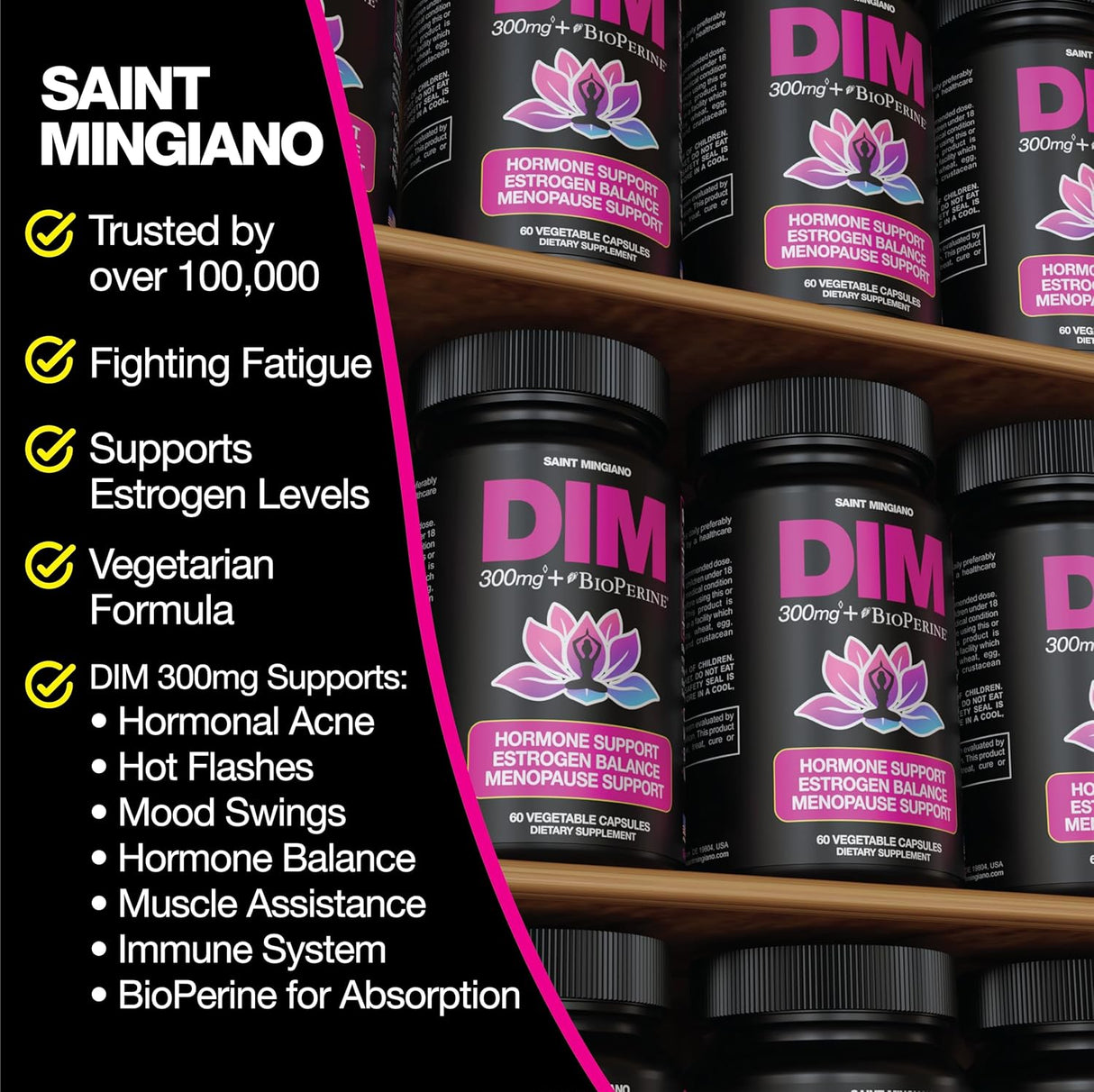 Suplemento de DIM 300 mg | Hormona Equilibrio Mujer | 60 Caps.