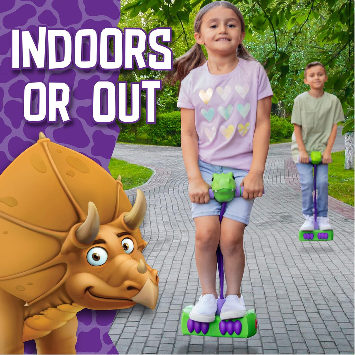 Pogo Saurus de MindSprout | Saltador de espuma para niños