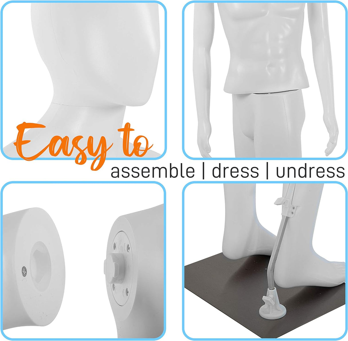 Maniquí masculino ajustable SereneLife 73 modelo SLMAQML8