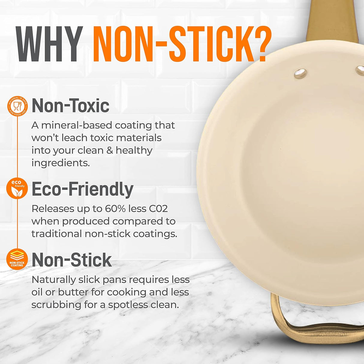 Sartén antiadherente con tapa NUTRICHEF NCHGLDX14