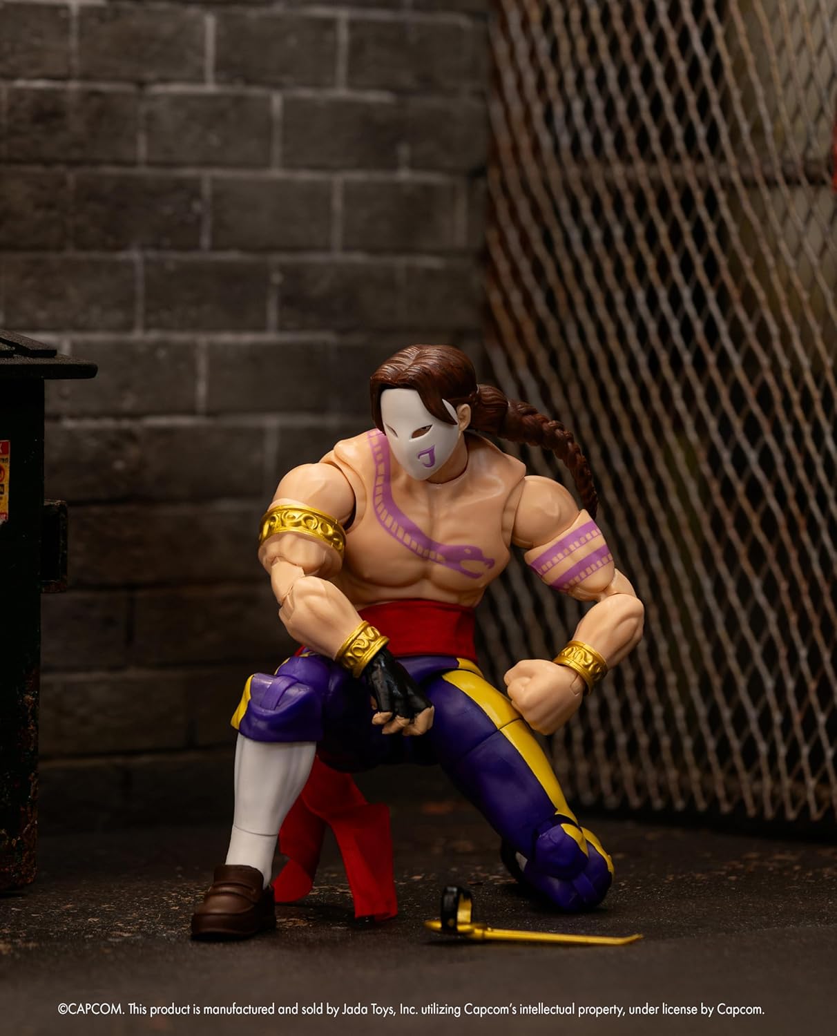 Figura de acción Street Fighter II Vega Jada Toys, 1:12, 6, Cabezas y manos intercambiables, accesorios de garra