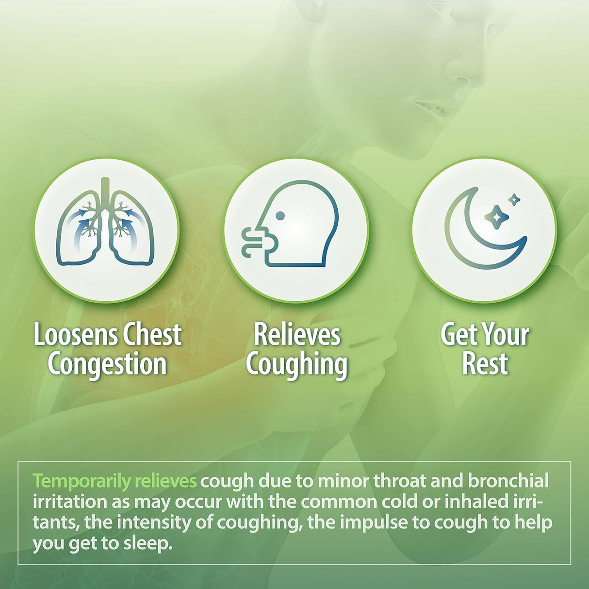 HealthA2Z® Mucus Relief DM Jarabe, 20mg Dextro, 400mg Guaifenesin