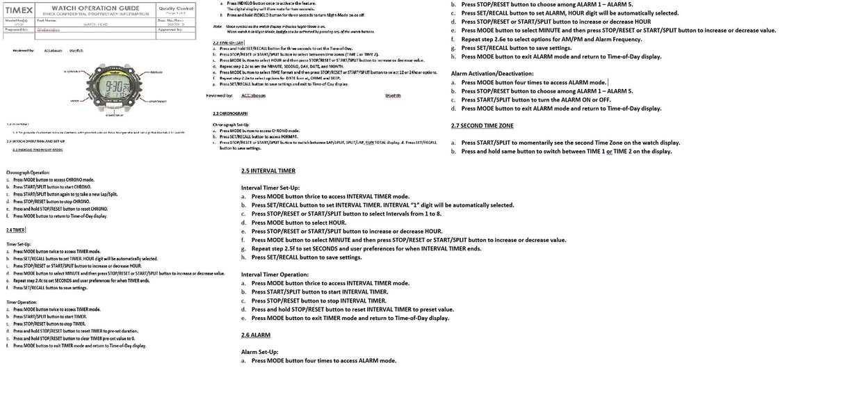 Reloj Timex para hombre con correa de resina negra