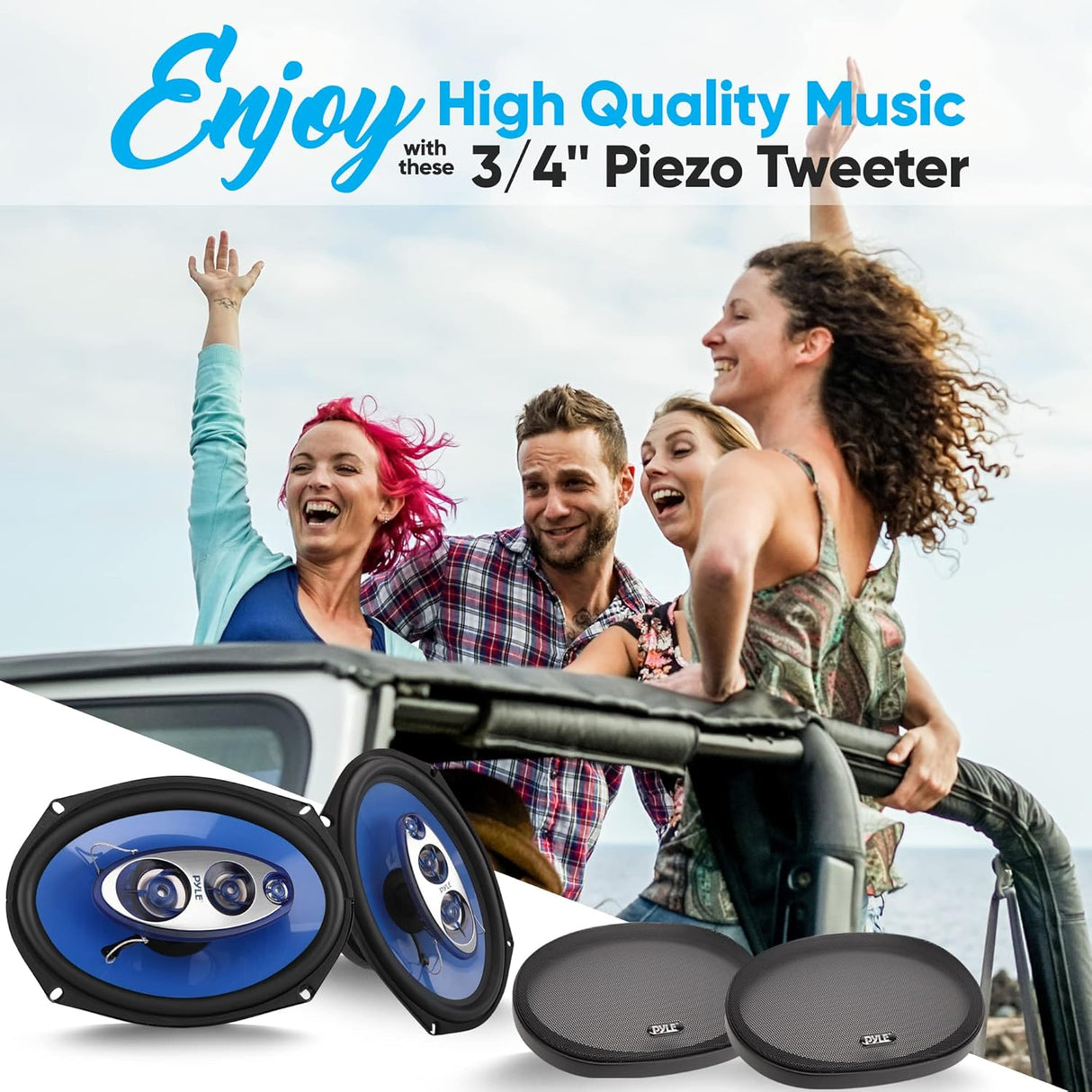 Parlantes 500 W con impedancia PYLE PL714BL