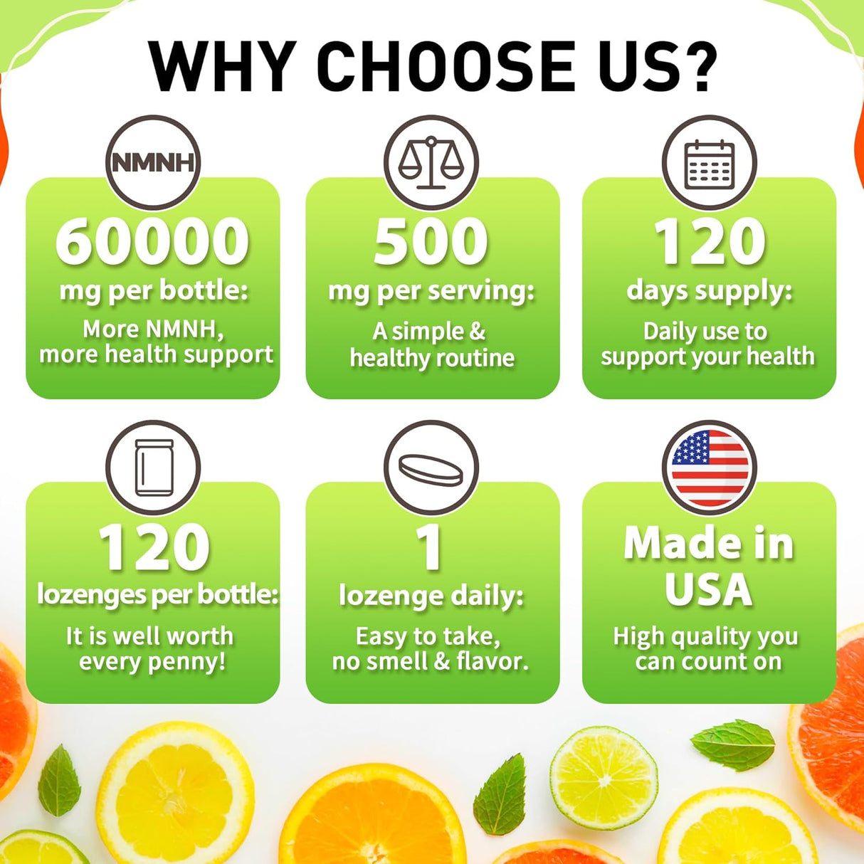 Suplemento Sublingual NMNH 500mg - Energía y Enfoque