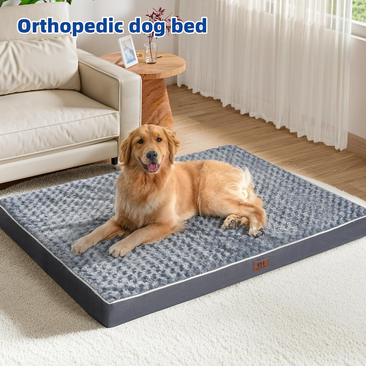 Cama Ortopédica para Perros Grandes WESTERN HOME, Espuma, Impermeable