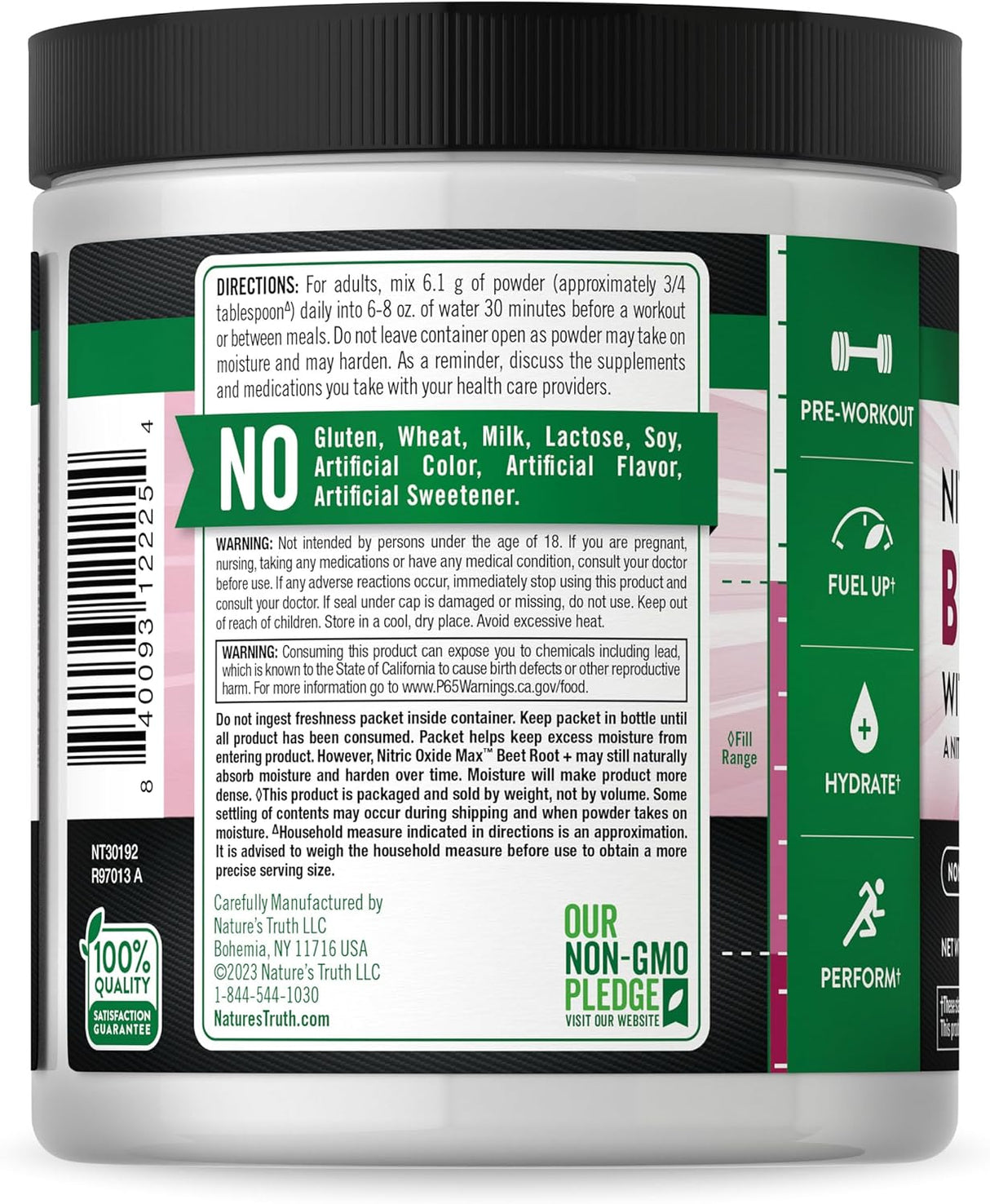 Suplemento de óxido nítrico Polvo de raíz de remolacha