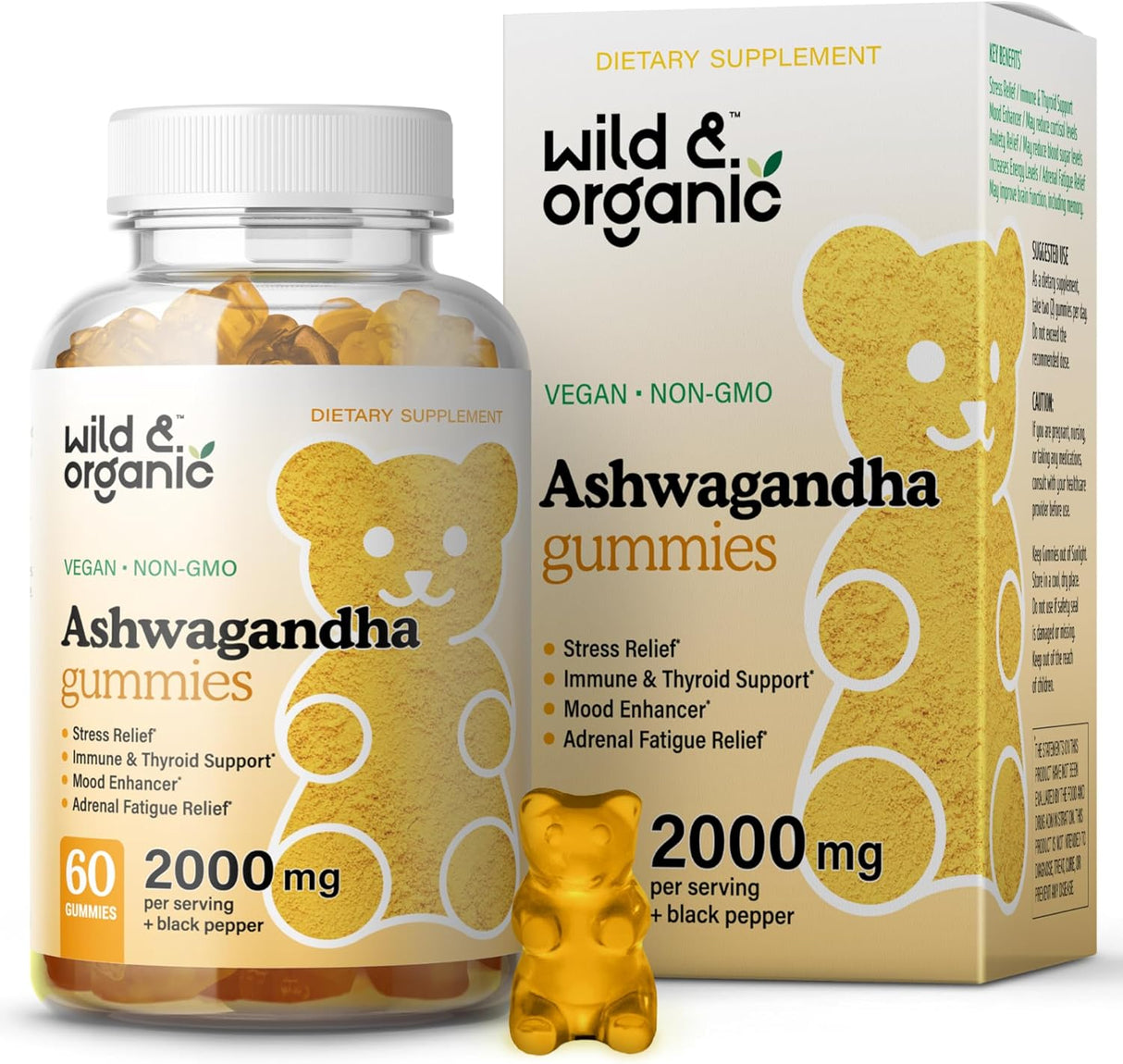 Gomitas Ashwagandha 2000mg - Suplemento Natural - 60 Chews