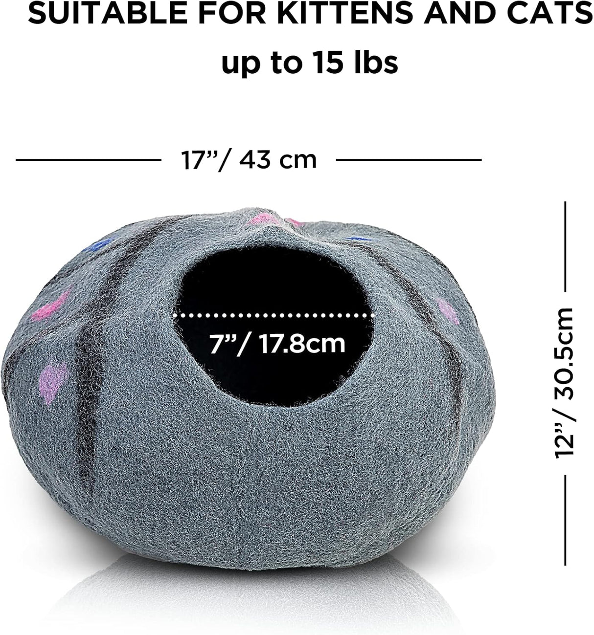 Cueva para Gatos Woolygon – 100% Lana Merino, Enchanted Tree