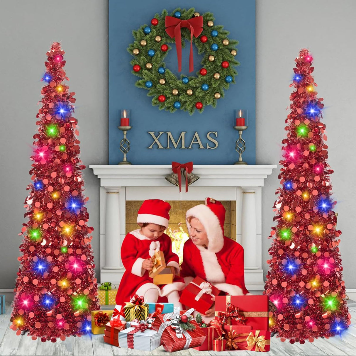 Árbol de Navidad MACTING de 5ft con luces, fácil de montar