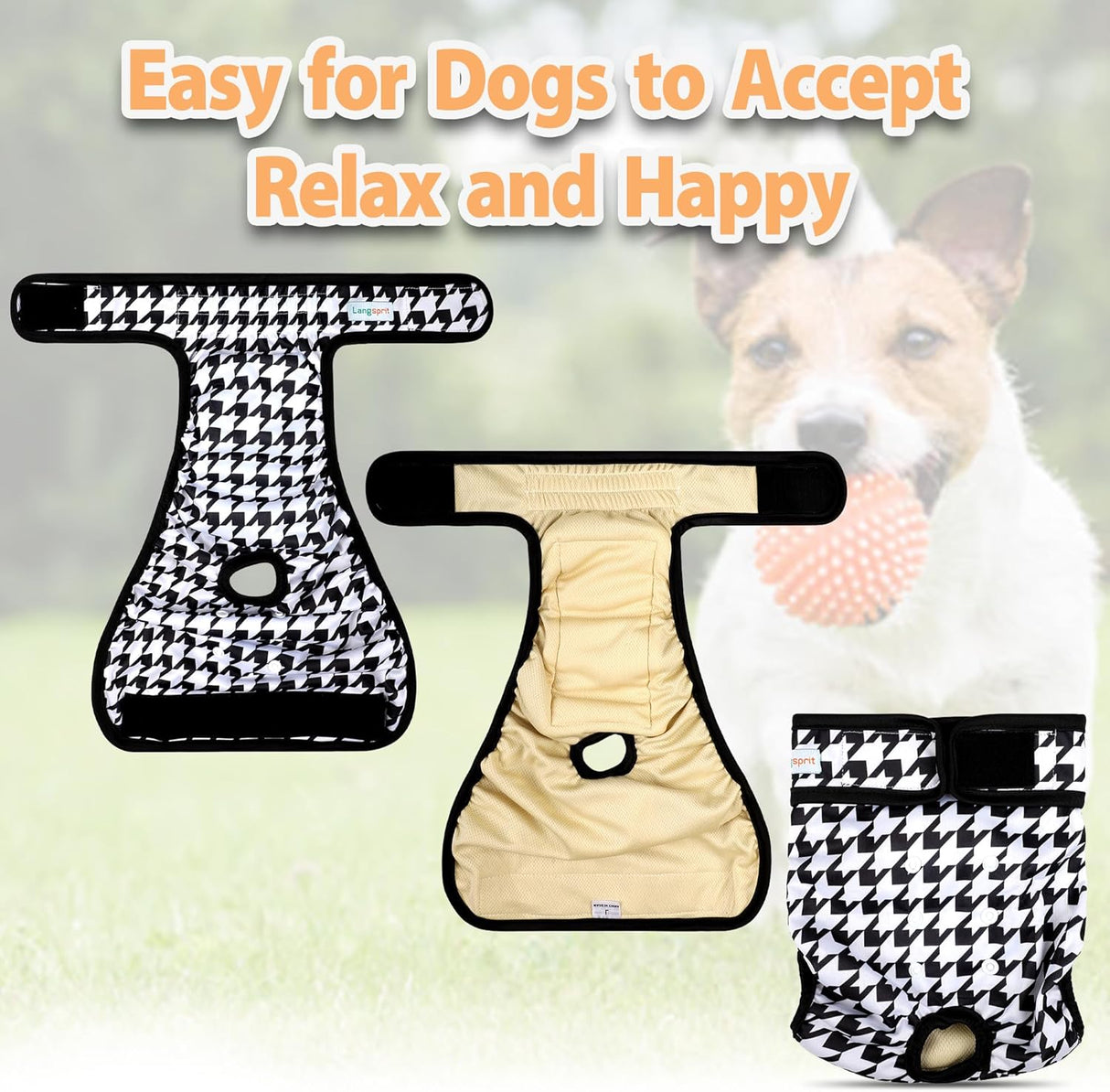 Langsprit Pañales lavables perras en el período – Calzones