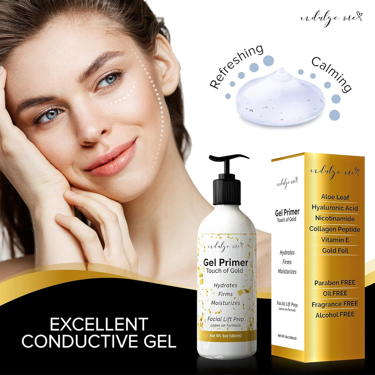 Gel Conductivo Hidratante Facial con Ácido Hialurónico y Colágeno
