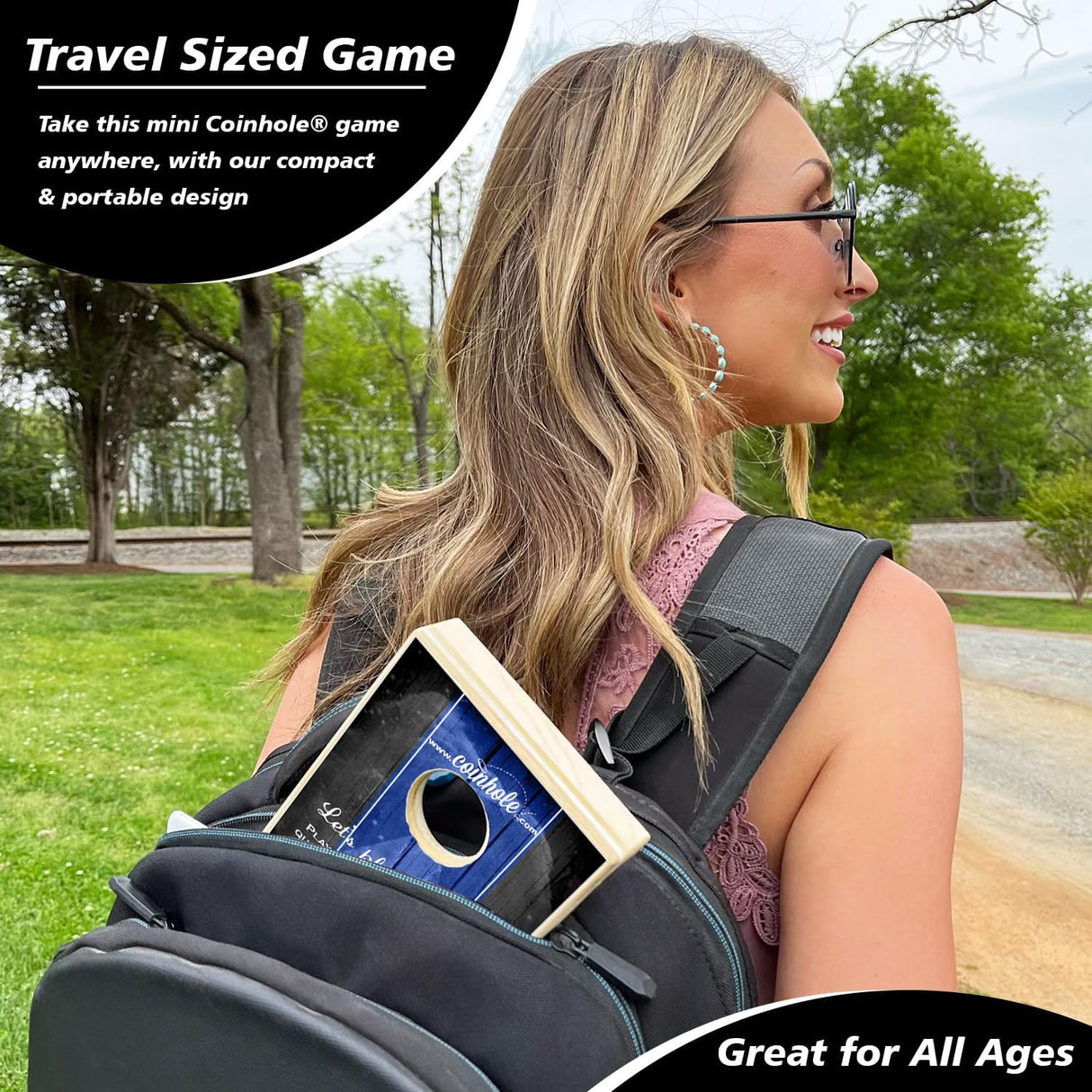 Juego de Mesa Cornhole Mini, Juego de Fiesta, Monedas Incluidas